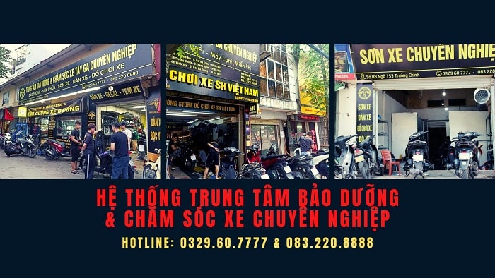 Top 10 Địa Chỉ Sơn Xe Máy Bảo Hành Dài Uy Tín Nhất Hà Nội